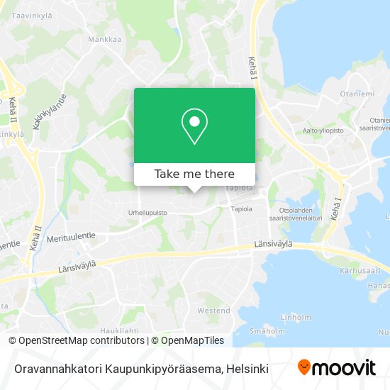 Oravannahkatori Kaupunkipyöräasema map