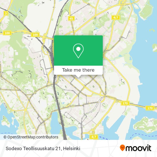 Sodexo Teollisuuskatu 21 map