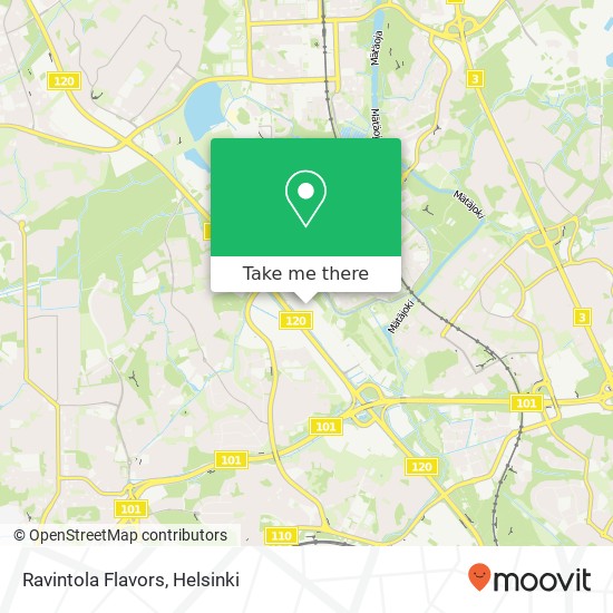 Ravintola Flavors map