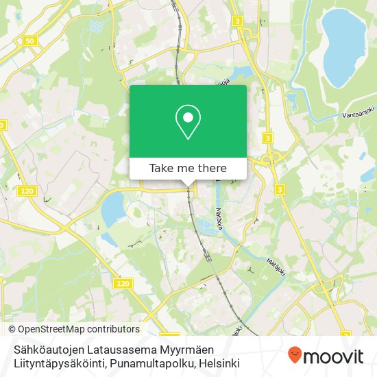 Sähköautojen Latausasema Myyrmäen Liityntäpysäköinti, Punamultapolku map