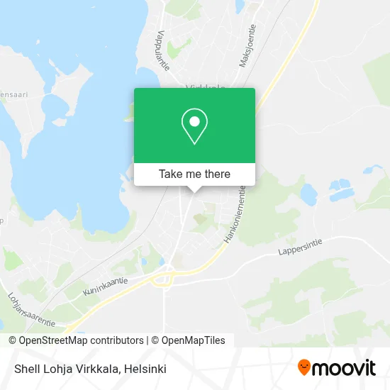 Shell Lohja Virkkala map