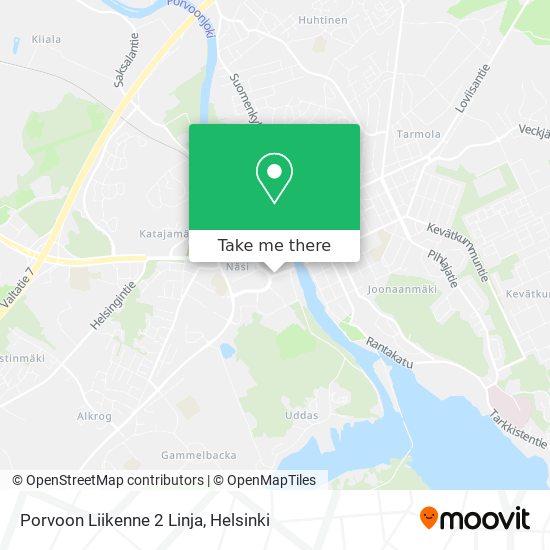 Porvoon Liikenne 2 Linja map