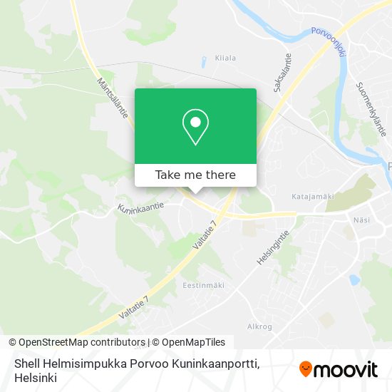 Shell Helmisimpukka Porvoo Kuninkaanportti map