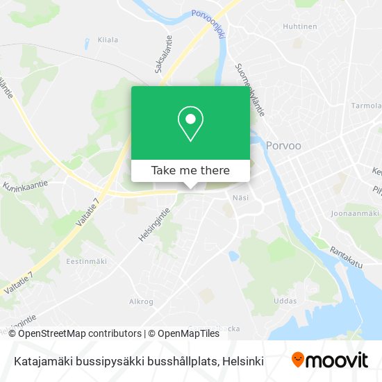 Katajamäki bussipysäkki busshållplats map