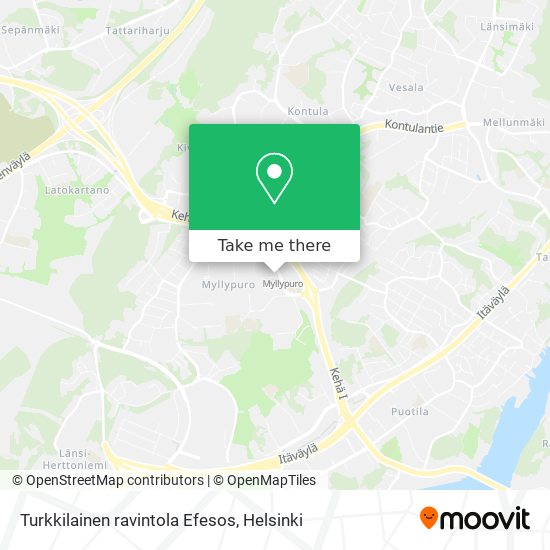 Turkkilainen ravintola Efesos map