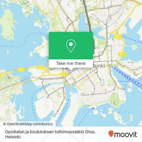 Opiskelun ja koulutuksen tutkimussäätiö Otus map