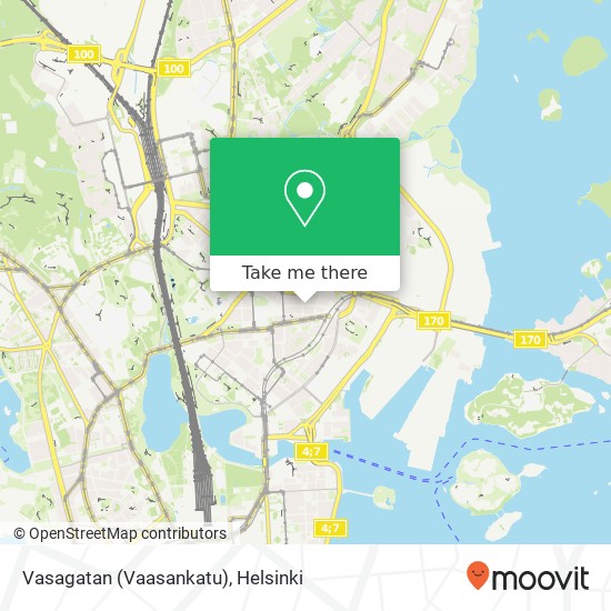 Vasagatan (Vaasankatu) map