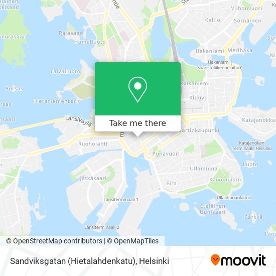 Sandviksgatan (Hietalahdenkatu) map