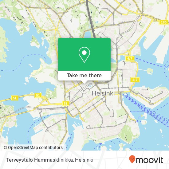 Terveystalo Hammasklinikka map