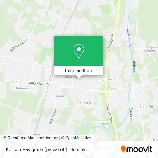 Korson Paviljonki (päiväkoti) map