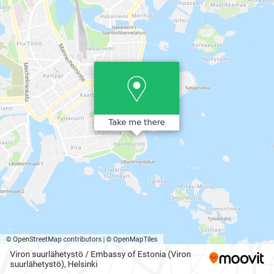 Viron suurlähetystö / Embassy of Estonia map