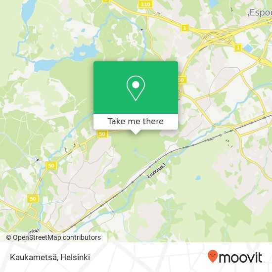 Kaukametsä map