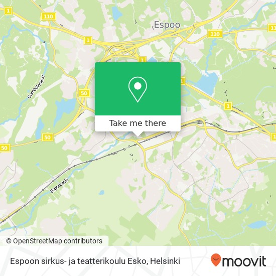 Espoon sirkus- ja teatterikoulu Esko map
