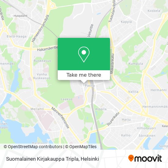 How to get to Suomalainen Kirjakauppa Tripla in Helsinki by Bus, Train or  Metro?