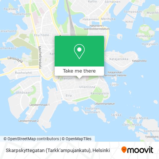 Skarpskyttegatan (Tarkk'ampujankatu) map