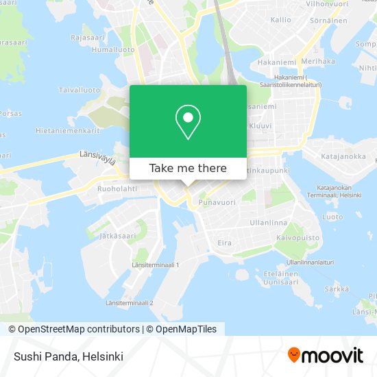 How to get to Sushi Panda in Helsinki by Bus, Train, Tram or Metro?