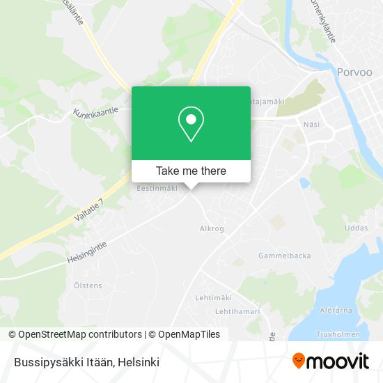 Bussipysäkki Itään map