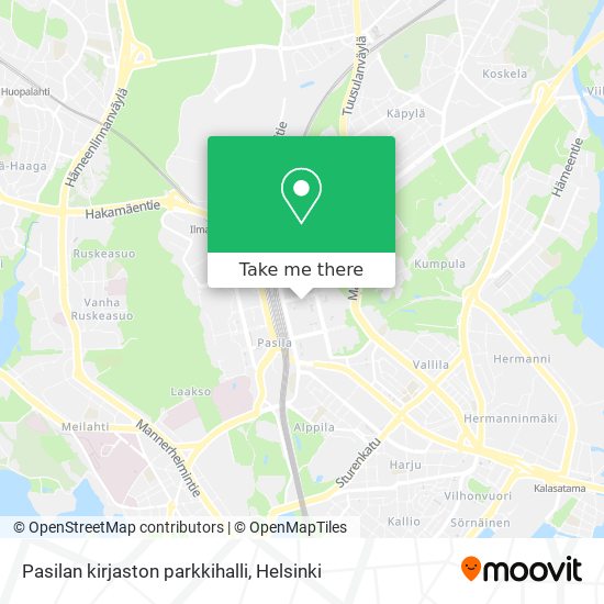 Pasilan kirjaston parkkihalli map