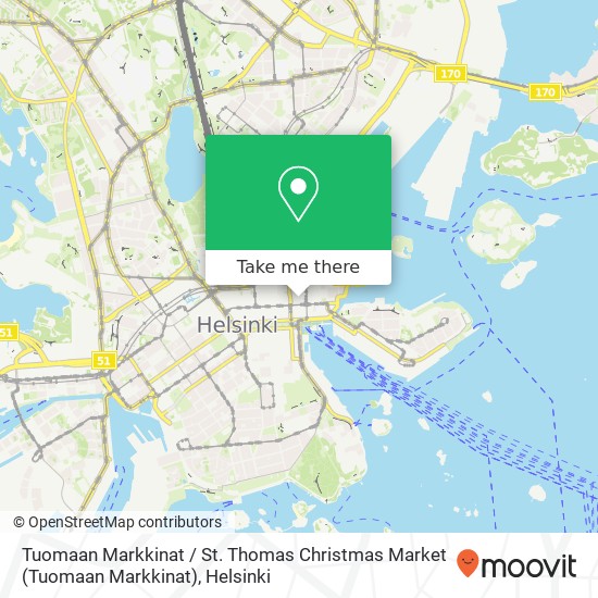 Tuomaan Markkinat / St. Thomas Christmas Market map