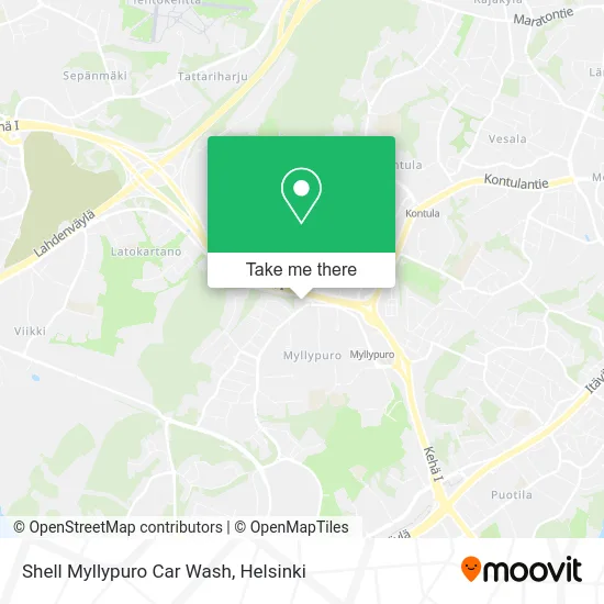 Shell Myllypuro Car Wash map