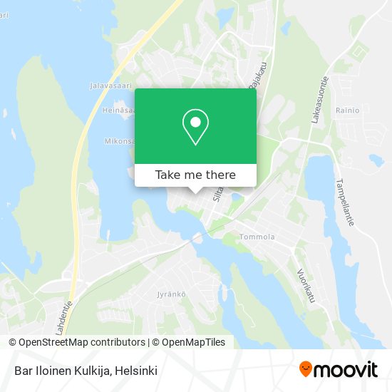 Bar Iloinen Kulkija map
