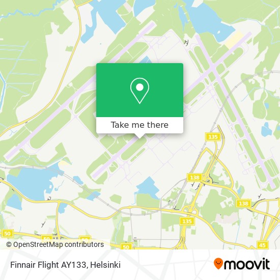 Finnair Flight AY133 map