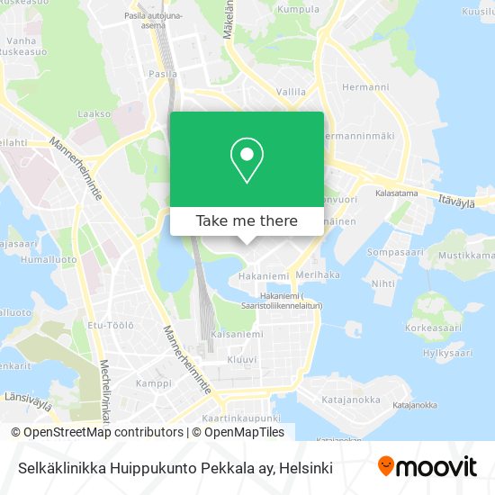 Selkäklinikka Huippukunto Pekkala ay map