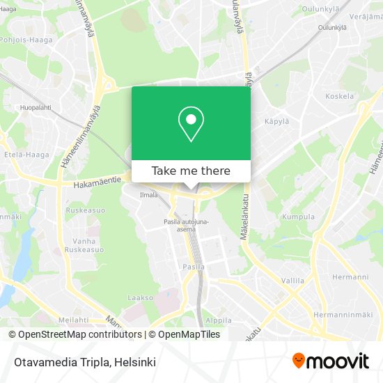 How to get to Otavamedia Tripla in Helsinki by Bus, Train, Metro or Tram?