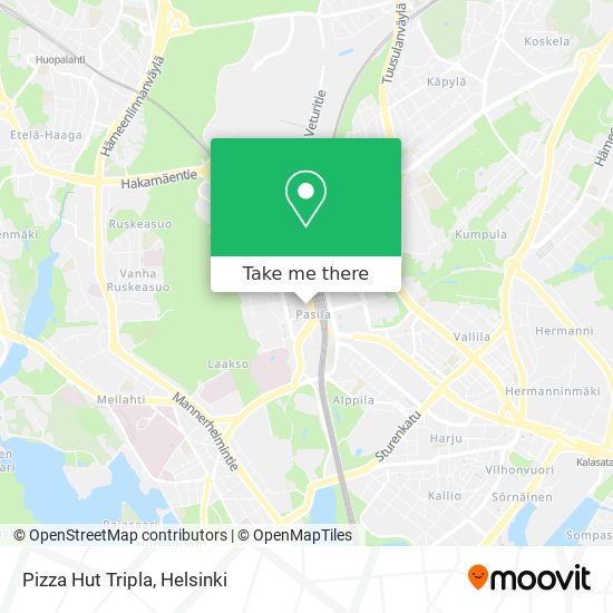 Pizza Hut Tripla map