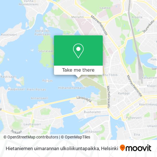 Hietaniemen uimarannan ulkoliikuntapaikka map