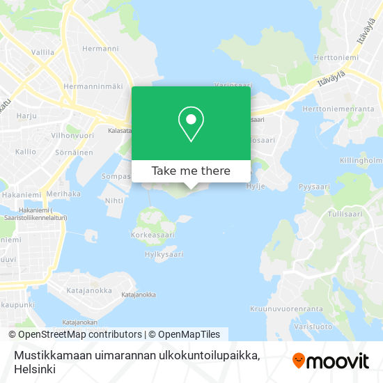 Mustikkamaan uimarannan ulkokuntoilupaikka map