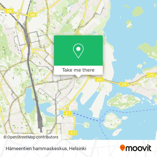 Hämeentien hammaskeskus map