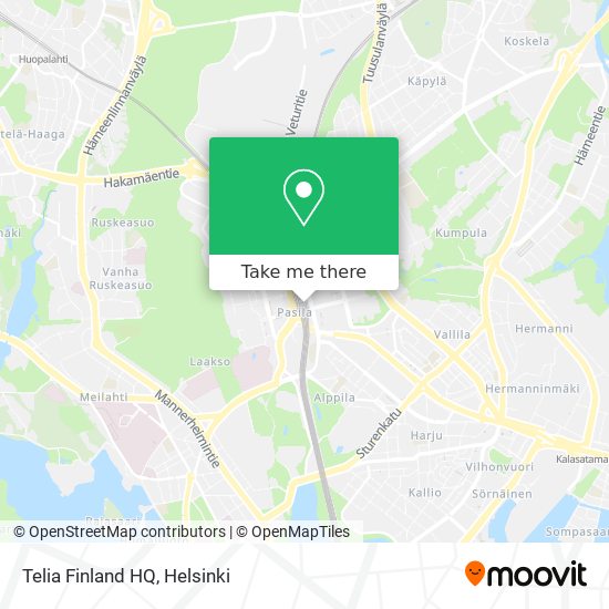 Telia Finland HQ map