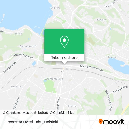 Greenstar Hotel Lahti map
