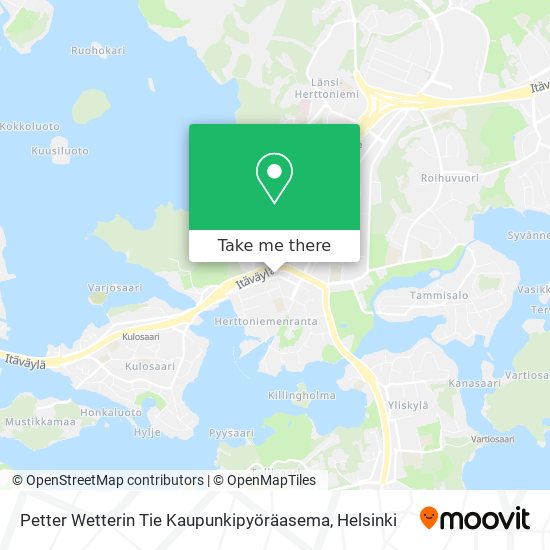 Petter Wetterin Tie Kaupunkipyöräasema map