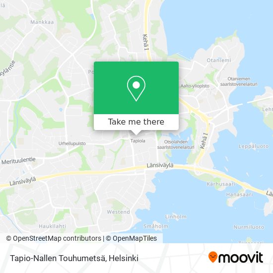 How to get to Tapio-Nallen Touhumetsä in Espoo by Bus or Metro?