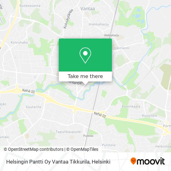 Helsingin Pantti Oy Vantaa Tikkurila map
