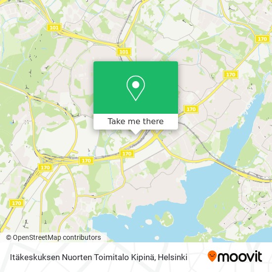 Itäkeskuksen Nuorten Toimitalo Kipinä map