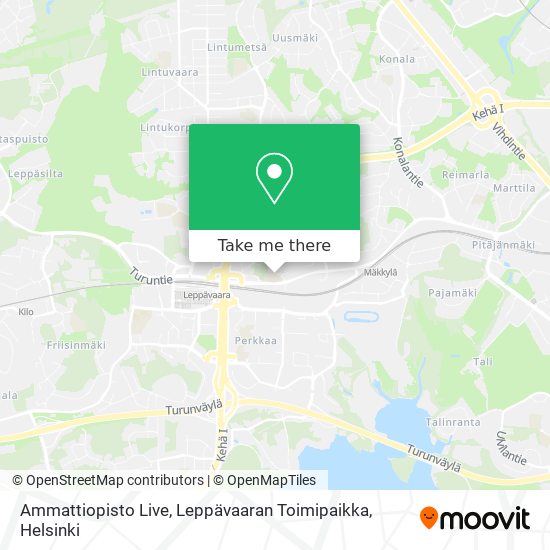 Ammattiopisto Live, Leppävaaran Toimipaikka map