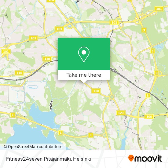 Fitness24seven Pitäjänmäki map