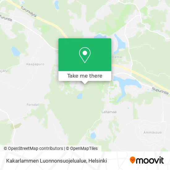 Kakarlammen Luonnonsuojelualue map