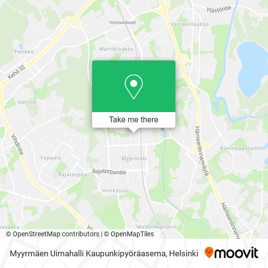 Myyrmäen Uimahalli Kaupunkipyöräasema map