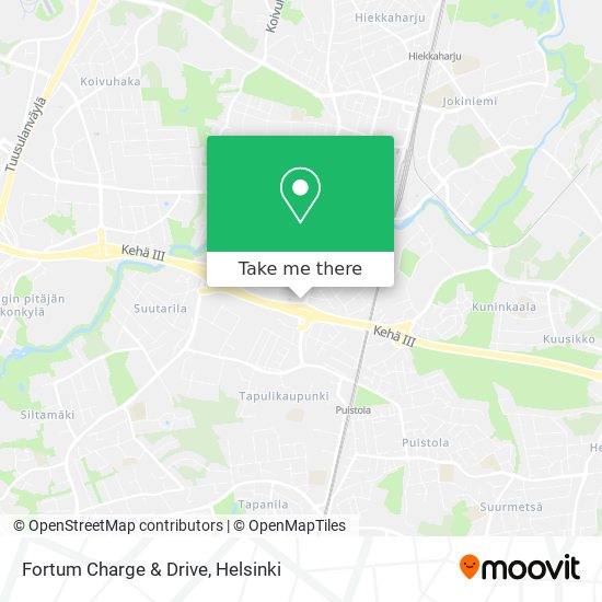 Fortum Charge & Drive map