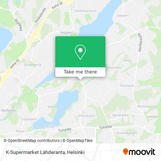 K-Supermarket Lähderanta map