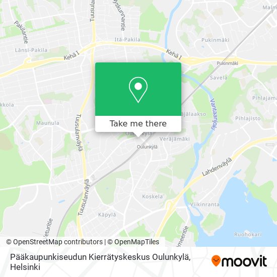 Pääkaupunkiseudun Kierrätyskeskus Oulunkylä map