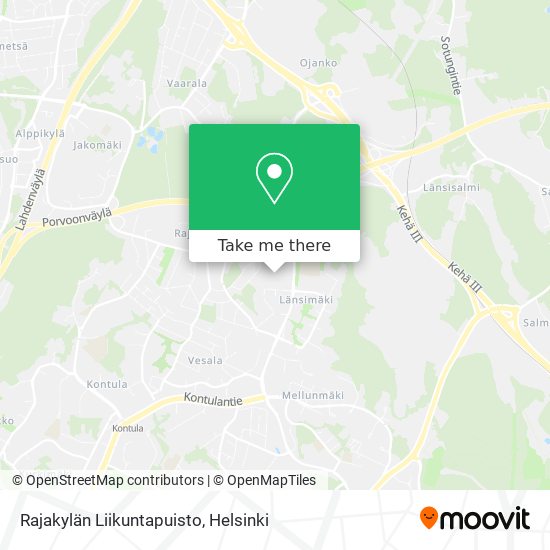 Rajakylän Liikuntapuisto map