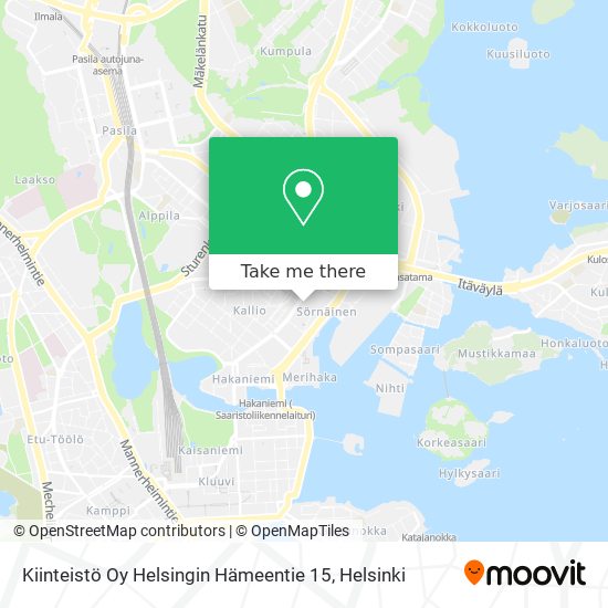 Kiinteistö Oy Helsingin Hämeentie 15 map