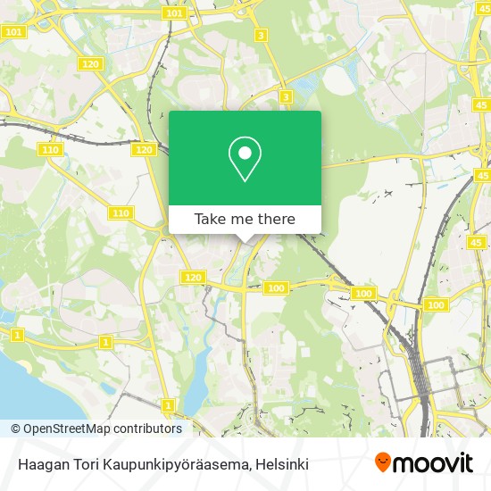 Haagan Tori Kaupunkipyöräasema map