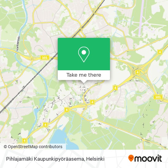 Pihlajamäki Kaupunkipyöräasema map