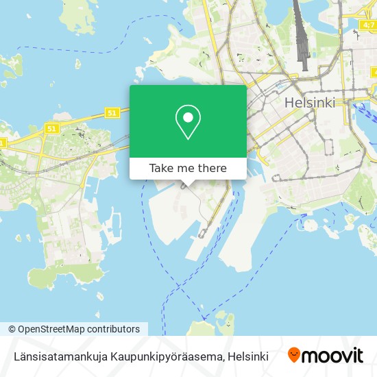 Länsisatamankuja Kaupunkipyöräasema map